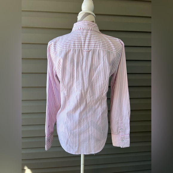 Brooks Brothers Pink Stripes Button Down Shirt 100% Cotton Women’s Sz 8 - Picture 3 of 10